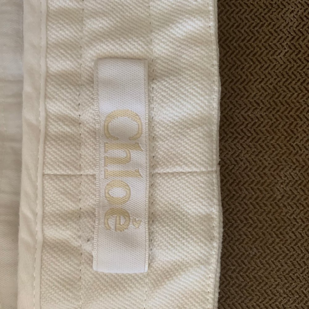 Chloe optic white denim straight leg ankle jeans - Picture 5 of 8